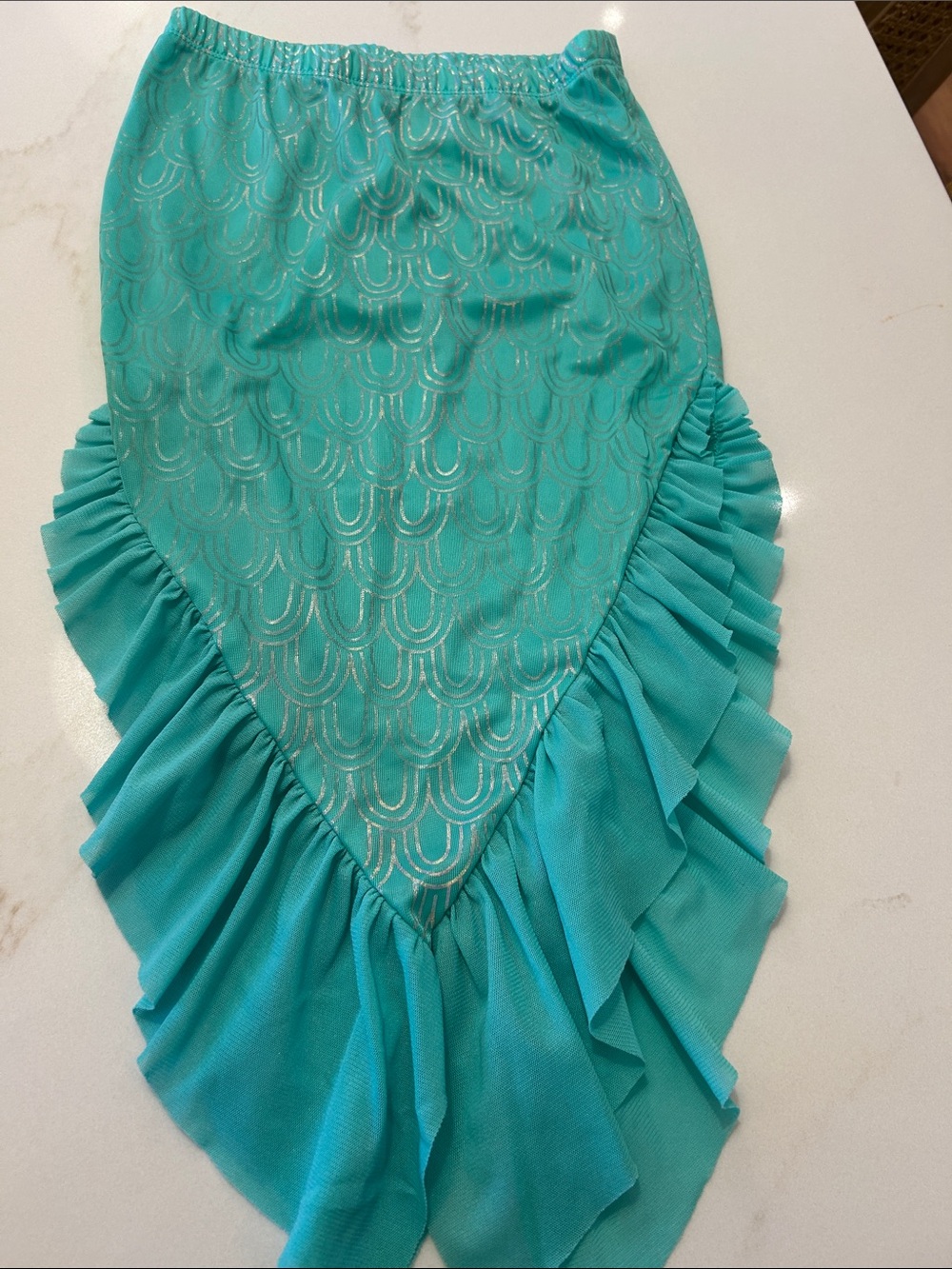 Cat & Jack swim cover up Mermaid Skirt with Metallic Scale Print